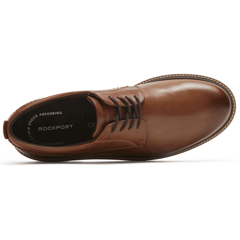 Rockport Oxfords For Mens Brown - Marshall Plain Toe - PG2835796